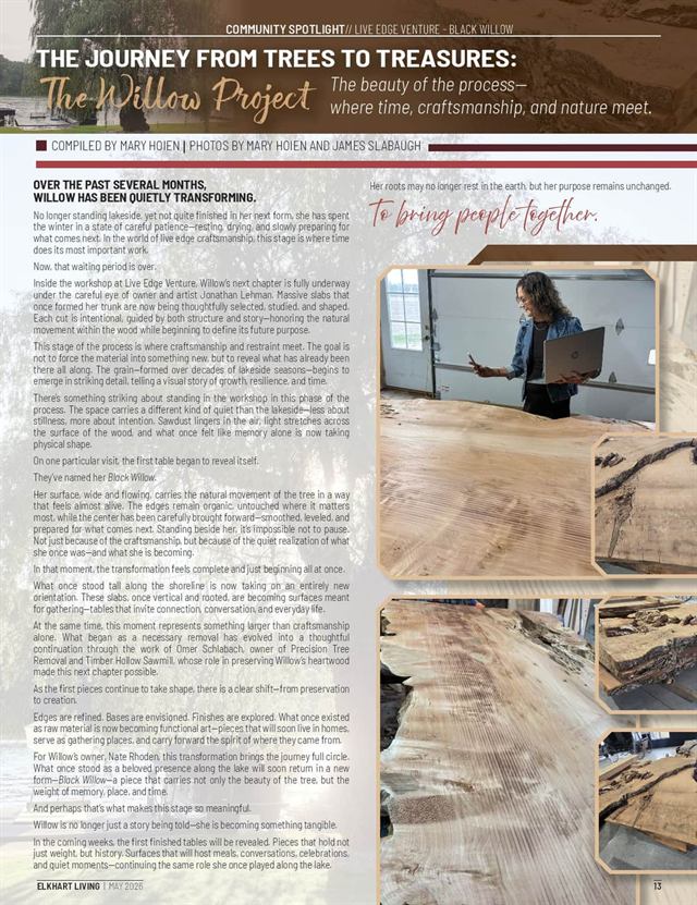 Elkhart Living — The Willow Project — Black Willow Process